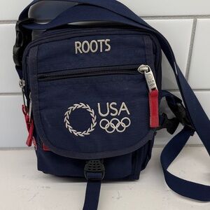 Roots Athens Olympics 2004 Navy Crossbody Bag